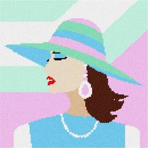 Pepita Needlepoint kit: Haute Couture Summer Pastels, 10&quot; x 10&quot; - $78.00+