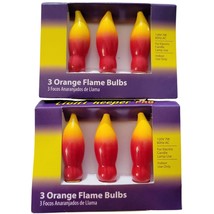 Vintage Orange Flame Bulbs Christmas Lamp Bulb Replacement 120v 7w 2 3 Pack - $200.00 MXN
