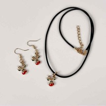 Christmas Reindeer Earrings and Necklace Set, New! - $8.27