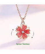 Spinning Flower Pendant Necklace, Rosegold - £7.42 GBP