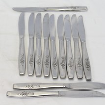 Oneida Our Rose SSS Dinner Knives 8-1/2&quot; Stainless  Lot of 12 - $26.45