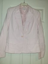  Vtg CK Calvin Klein One Button Corduroy Blazer Pink Women Sz 6 Made In Korea  - £46.44 GBP