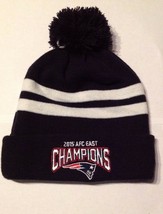NEW ERA New England Patriots Pom Beanie Knit Hat AFC Champions Super Bow... - $24.74