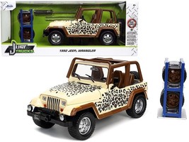 1992 Jeep Wrangler Tan and Brown with Graphics and Extra Wheels "Just Trucks" Se - $1,955.89 MXN