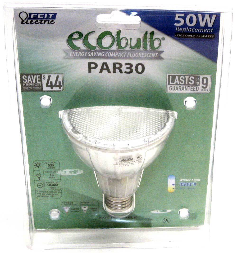 Feit ECOBulb Plus 13W / 50W 120V PAR30L (Long) Clear CFL Flood BPESL13PA... - $11.88