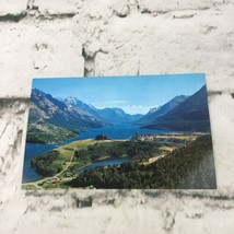 Vintage Postcard Overlooking The Waterton Valley Scenic Mountains Travel... - $3.95