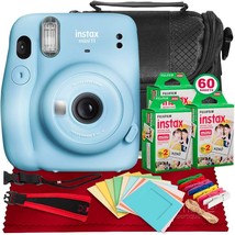 Fujifilm Instax Mini 11 Instant Film Camera (Sky Blue) + Accessory Bundl... - £145.47 GBP