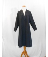 Vintage 60&#39;s Coat Opera Coat Blue Dressy Long Evening Coat Blue Gaberdin... - £159.67 GBP