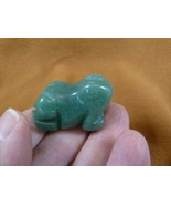 (Y-FRO-563) Green aventurine FROG stone gemstone CARVING figurine I love... - $14.01
