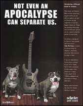 Schecter Apocalypse 6 FR electric guitar 2017 advertisement with pit bull dogs - £3.38 GBP