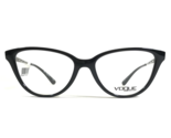 Vogue Gafas Monturas VO 5258 W44 Negro Plateado Ojo de Gato Full Borde 5... - $55.57