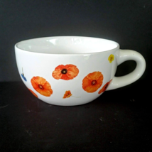 Avon Marjolein Bastin Large Coffee Cup Orange Poppy Onion Soup Mug 1998 - $17.80