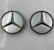 Mercedes-Benz Rim Wheel Center Cap Set of 2 Chrome 2-3/4 inch OEM B01B21031 - $35.99