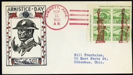 Statue of Liberty in Red Fancy Cancel Cover Liberty, Ariz 1933 - Stuart ... - $175.00