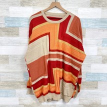 Tundra Vintage 90s Cosby Coogi Style Sweater Orange Beige Cotton Canada Mens XXL - $173.24