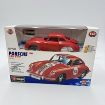 Burago 1:24 scale Porsche 1961 356 B Cup die-cast metal model kit Sealed... - $49.50