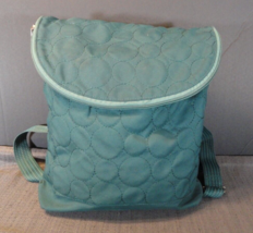 THIRTY-ONE Teal HOOK-AND-LOOP Zippered Flap Messenger Bag Purse Carrier 13&quot;X12&quot; - £14.84 GBP