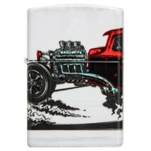 Zippo Lighter - Hot Rod 540 Color Design White Matte - 48660 - $40.05