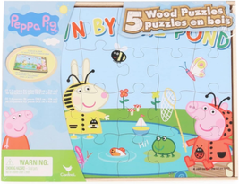 5 Pig Puzzles - with Wooden Storage Box - $20.07