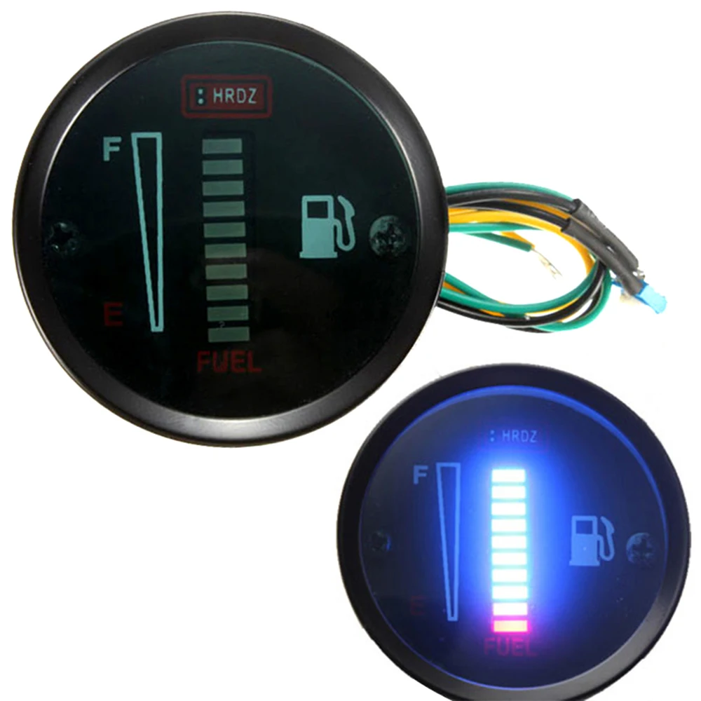 Automobile Motorcycle Modified Fuel Meter LED Display Fuel Level Gauge - £17.56 GBP