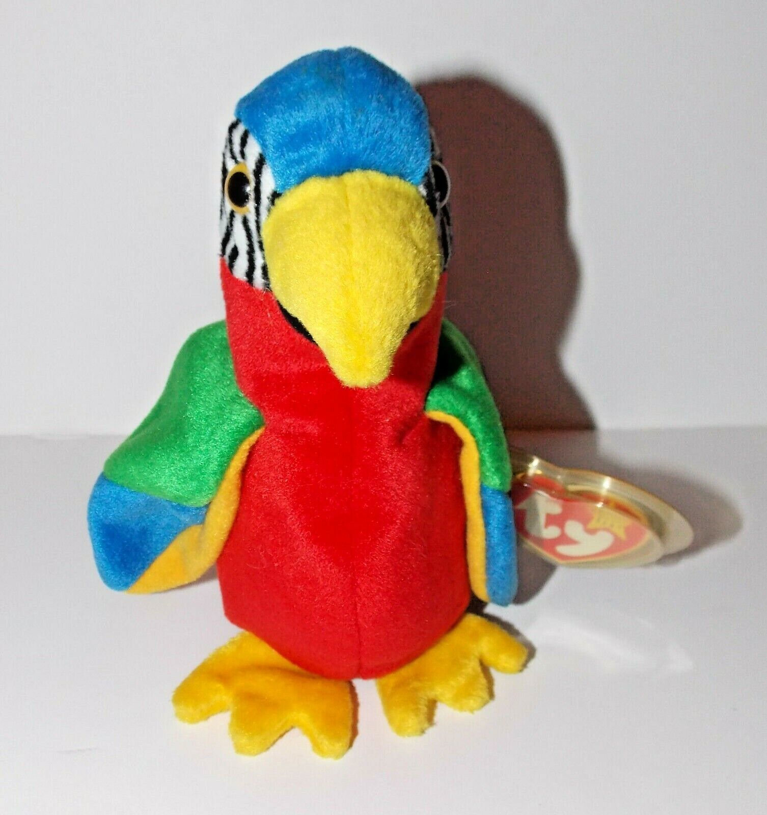 Primary image for Ty Beanie Baby Jabber Plush 6in Parrot Bird Stuffed Animal Retired with Tag 1998