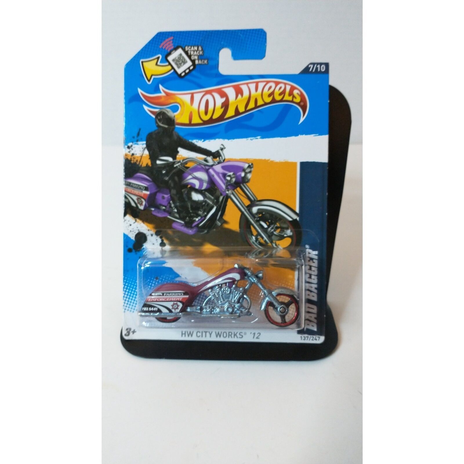 Primary image for Hot Wheels 2012 HW City Works Bad Bagger Purple Police - New in Package
