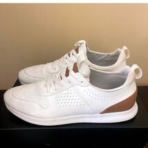 Steve Madden Mens White Tan Perforated Low Top Lifestyle Sneakers Size 1... - $32.07
