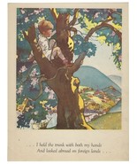 FOREIGN LANDS By ROBERT LOUIS STEVENSON Vtg ART PRINT A Childs Garden of... - $19.79