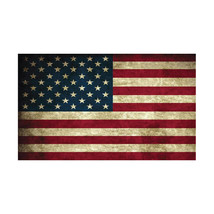 Weathered American Flag Decal 3&quot; tall x 5&quot; wide Vinyl Indoor Outdoor - F... - $3.91