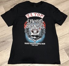 ZZ Top Lynyrd Skynyrd Sharp Dressed Simple Man 2023 Tour T-Shirt Sz Medium - £11.54 GBP