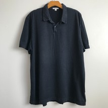 James Perse Polo Shirt Mens XL Blue Short Sleeve Collar Pullover Preppy ... - $28.59