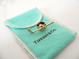 Tiffany &amp; Co 14K Golf Club Tie Tack Clip Rare Gift Pouch Sports Lover  - £393.89 GBP