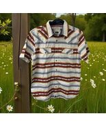 NWT Cody James Snap Shirt Men&#39;s M Multicolor Aztec Tribal Western Short ... - $32.66