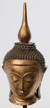 Antik Burmese Stil Halterung Shan Gold Lack Buddha Kopf - 35cm/35.6cm - $1,225.55