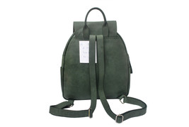 Leather Backpack Multipurpose Travel Bag Casual Green 18J06GR 18J06GR - $49.49