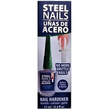 Steel Nails Unas de Acero Nails Hardener Keratin Calcium Garlic 0.4 oz - £13.26 GBP