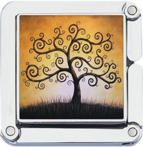 Square Tree Of Life Photo Purse Hanger Handbag Table Hook - £7.90 GBP