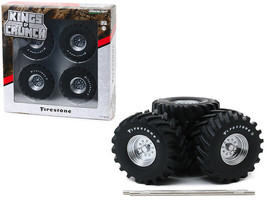 48-Inch Monster Truck &quot;Firestone&quot; Wheels &amp; Tires 6 piece Set &quot;Kings of Crunch... - £29.69 GBP