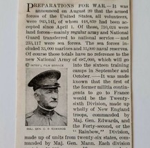1917 World War 1 Preparations Article Major General CR Edwards Military LGADYC4 - £12.04 GBP