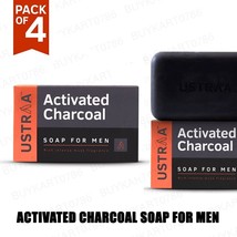 Ustraa Activated Charcoal Soap Deo Soap With Fragnance Daily Bath Soap Pack Of 4 - £34.30 GBP
