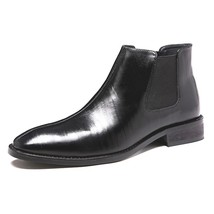 British Business Style Men Ankle Boots Chelsea Men Pointed Toe Fashion High Top  - £65.56 GBP