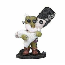 Ebros Pinheadz Monster with Voodoo Stitches Figurine 4.25&quot;H Frankenstein &amp; Bride - £20.77 GBP