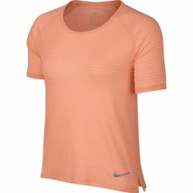 Nike Womens Lightweight Miler Breathe Training Running Top Sz Medium Pea... - £13.74 GBP