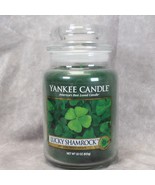 Yankee Candle Lucky Shamrock St. Patrick&#39;s Large 22 oz Green RARE NEW - $63.47