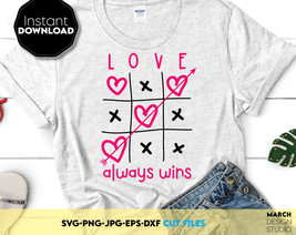 Valentine Day SVG, Heart SVG, Love Always Wins SVG, Valentine Tshirts Svg, Svg  - £2.90 GBP