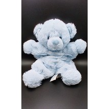Baby Rattle Toy Teddy Bear Soft Plush Stuffed Animal 10&quot; Nat &amp; Jules Blue Boy - £6.91 GBP