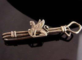 Antique Egyptian SPHINX tieclip - sterling hallmarked - Winged Lion tie clip - S - £106.23 GBP