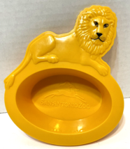 Vintage San Antonio Zoo Souvenir Plastic Lion Childrens Bown Orange Oval  - £12.40 GBP