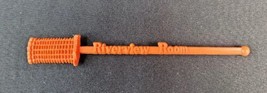 Vintage Swizzle Cocktail Stick Riverview Room KY Orange 6&quot; Plastic - £7.13 GBP