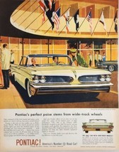 1959 Print Ad Pontiac Wide-Track 4-Door America&#39;s Number 1 Road Car - £16.26 GBP